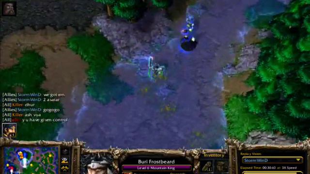 Warcraft 3 Mountain King Rampage! смотреть онлайн