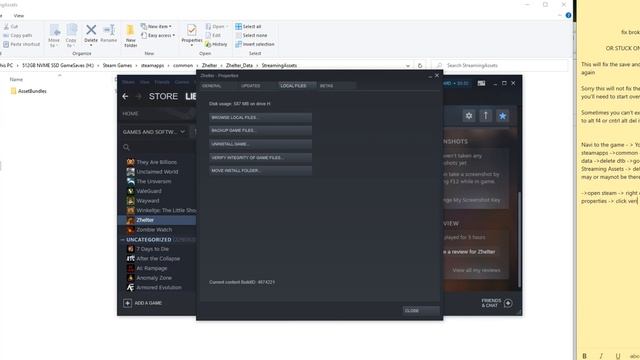 Zhelter - Fixing the Broke Save Game Stuck on Loading Issues will not fix your save itself sorry :