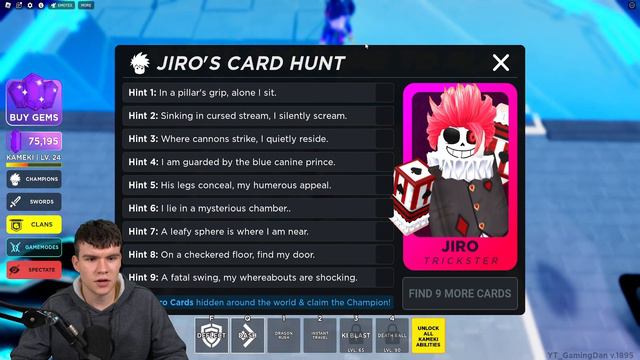 How To Unlock The JIRO TRICKSTER CHAMPION IN Roblox Death Ball! Card Hunt Event! смотреть онлайн