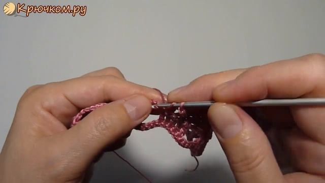 Кружевная обвязка края Crochet border КАЙМА КРЮЧКОМ #8