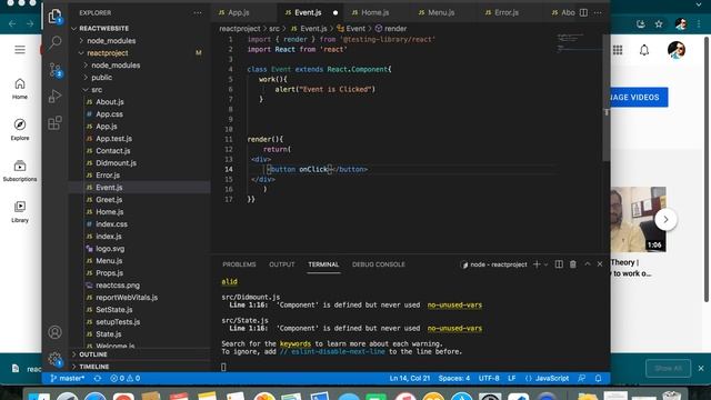 What is Events in React Js | React - 6 |How Event will work React Js