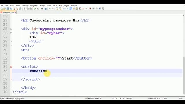 How to create progress bar using HTML, CSS and Javascript смотреть онлайн