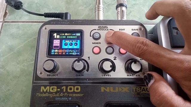 tutorial setting lead dangdut  FX NUX MG100 