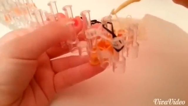 Браслет "Рыбья кость" из резинок на станке. Урок 3 смотреть онлайн