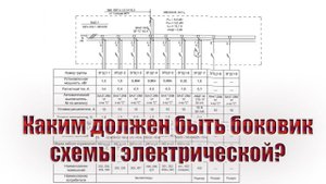 Каким должен быть боковик схемы электрической принципиальной?