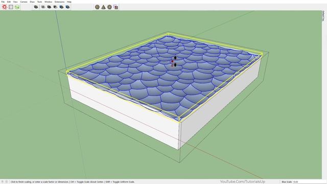 Hammered wood 3d modeling In SketchUp смотреть онлайн