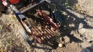 Копка картофеля мотоблоком Нева