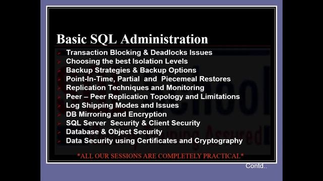 SQL Server DBA : Complete Practical Training
