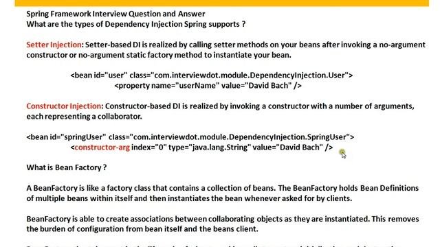 DIFFERENT TYPES OF DEPENDENCY INJECTION IN SPRING