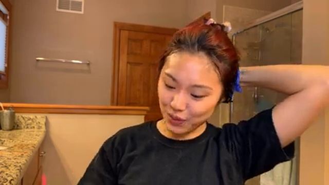 Dyeing my hair from Red to Blue Black + Q&A! смотреть онлайн