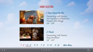 Pixar Short Films Collection - Volume 2 UK DVD Menu Walkthrough (2012)