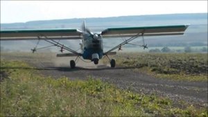 Управление самолёта СП 30 на посадке