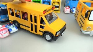playing BUS  toys with Wheels On The Bus Nursery Rhymes