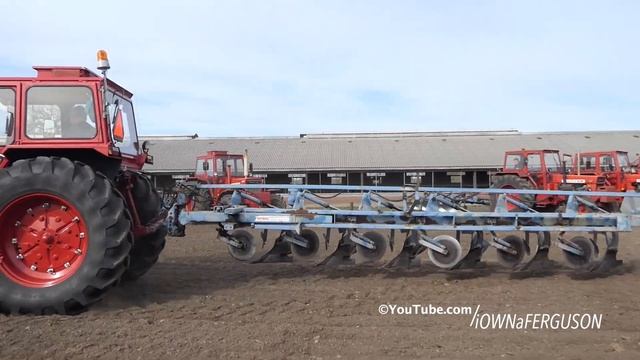 Volvo BM 814 Turbo working hard in the field Ploughing w 5-furrow Kverneland PB plough  DK Agri