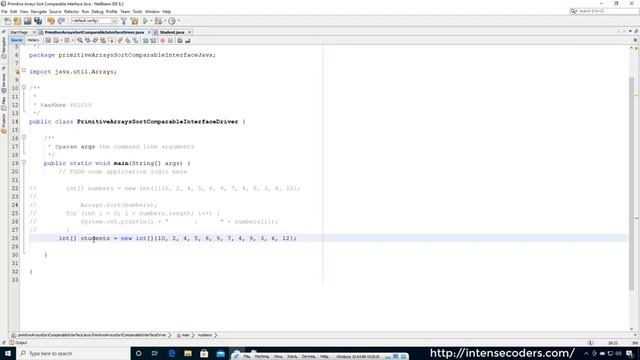 Primitive Arrays Object Sorting With Comparable Interface Java Arrays.sort() смотреть онлайн