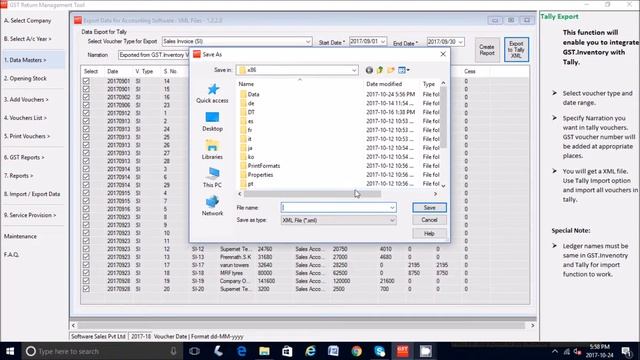 GST Inventory Software  Export Data in Tally XML Format