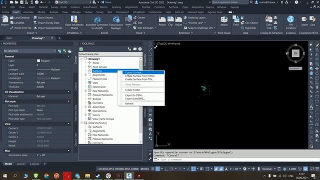 Civil 3d. Исправление поверхности. Заполнение пустот