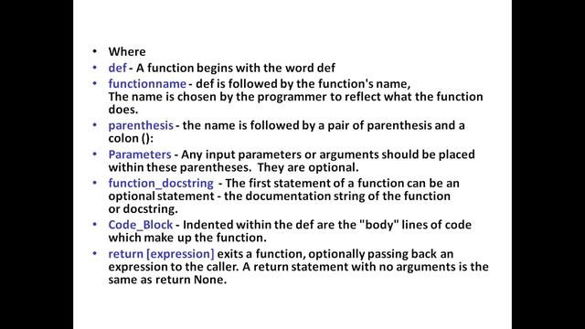 User Defined Function In Python