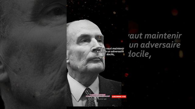 8/9 François Mitterrand : Les Citations de Sagesse d'un Président Visionnaire. #president