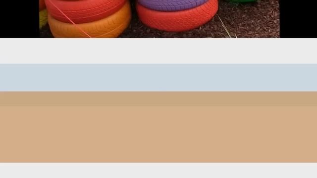 Красивые клумбы из шин и покрышек на даче ФОТО смотреть онлайн