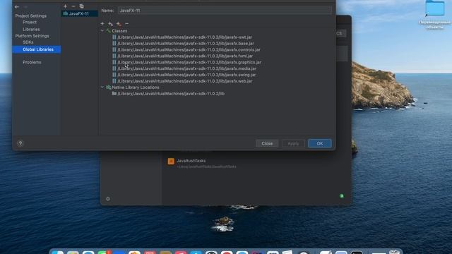 Установка и настройка графической библиотеки JavaFX (IntelliJ IDEA) macOS/Windows