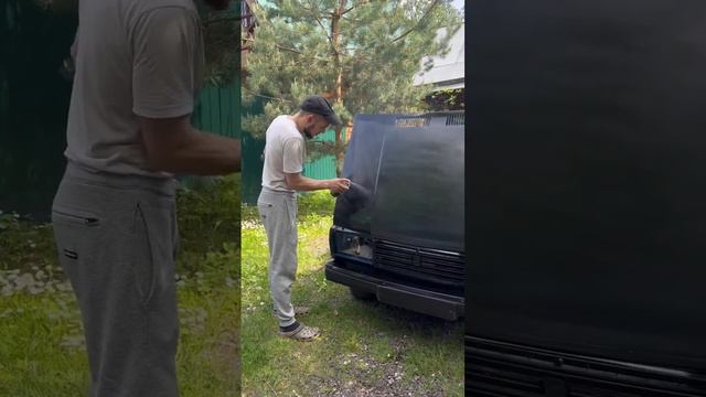 Крашу ваз 2107 с балончика на природе в огороде 👩🌾🎨#рекомендации #ваз #покраска