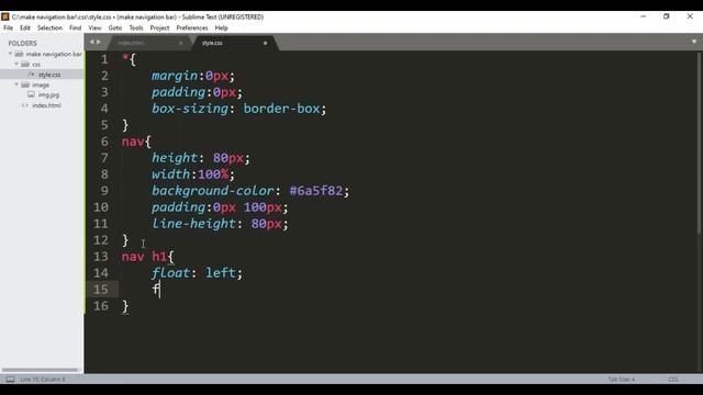 How to Make Navigation Bar in HTML and CSS | HTML CSS for Beginners | HTML Website Tutorial