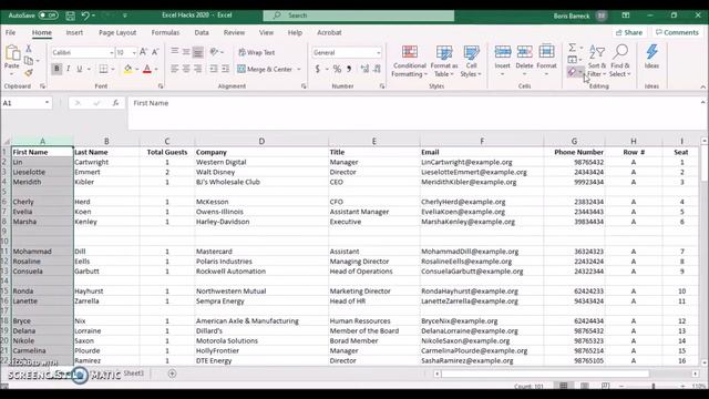 Excel Hacks: Deleting Empty Rows in your guest list