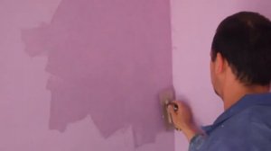 Декоративная штукатурка " Персия "  Нанесение на стены , часть 2
