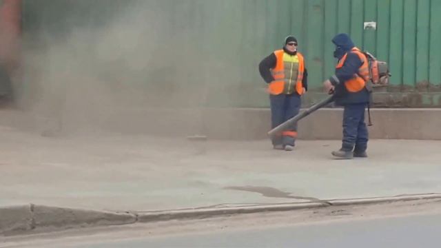 Уборка Проспектов/Улиц от песка и пыли в Санкт-Петербурге март 2017. смотреть онлайн