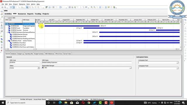 Introduction to Primavera | User Interface of Primavera P6