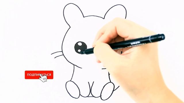 Как нарисовать милого зайца / Мультик раскраска для детей / Раскрась Ка смотреть онлайн