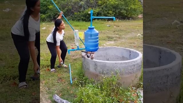 Бесплатный, гениальный способ выкачивания воды из скважины.