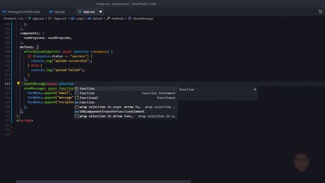 Upload files with Dropzone, Vue and Laravel (Upload files and user data at the same time) Part 3/3