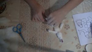 Новогодние игрушки из ваты. Емеля. Часть вторая.