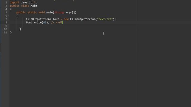 FileOutputStream class Example смотреть онлайн