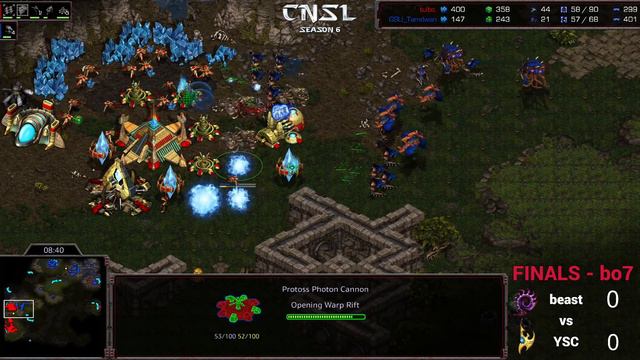 StarCraft 1: THE FINALS BEGINS! - beast vs YSC | CNSL 6 смотреть онлайн