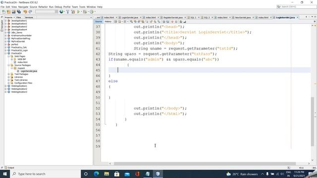 Request Dispatcher in Servlet | TYIT SEM V Practical2A | Request Dispatcher Using NetBeans смотреть онлайн