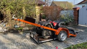 прицеп с опускающейся платформой