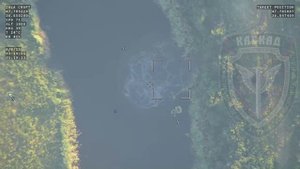 ВСУ скатился в речку , никто из членов экипажа не смог покинуть танк.