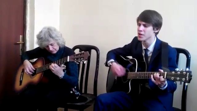 На стене в твоём подъезде.Под гитару смотреть онлайн