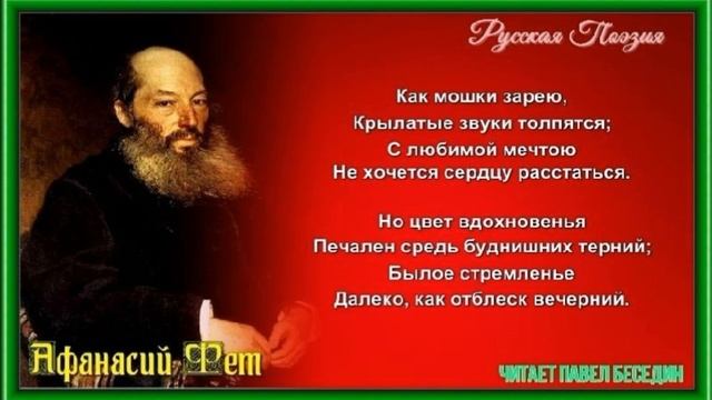 Как мошки зарёю —Афанасий Фет — читает Павел Беседин смотреть онлайн