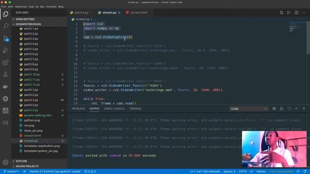 computerVision part5.1 stream de video dans le navigateur смотреть онлайн