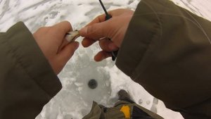 С зимней блесной на окуня. Подмосковье. Февраль. Ловля окуня в глухозимье.