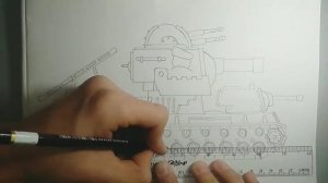 Как нарисовать танк Кв-6 || How to draw a Кв-6 tanк
