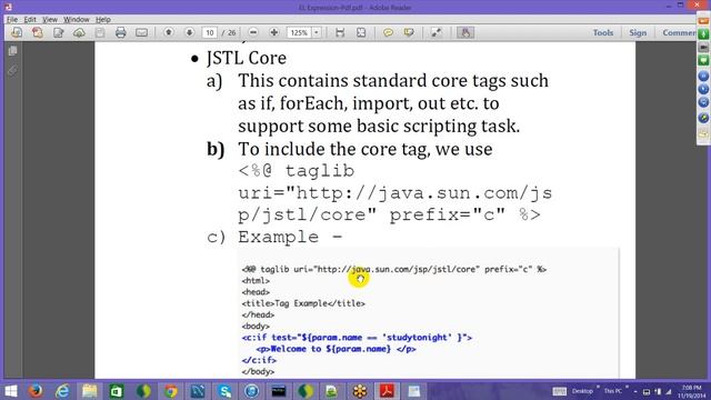 Jsp Expression Language смотреть онлайн