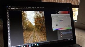 Новый слой #3: Меняем цвет листьев на деревьях в Photoshop