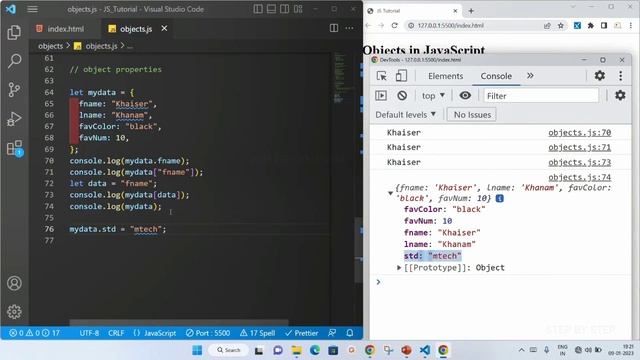 Objects - What are Object Properties - Part-3 || JavaScript tutorial for Beginners || Tutorial - 30