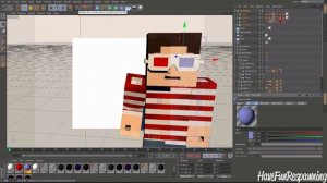 Free Cinema 4D Minecraft Model Of 3-D Glasses