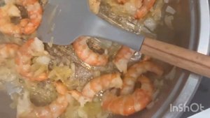 Королевские креветки с рисом в сливочном соусе. Апашкина кухня?